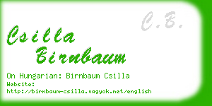 csilla birnbaum business card